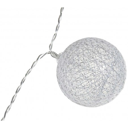 GUIRNALDA BOLAS LED PLATEADO 150CM