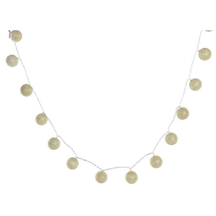 GUIRNALDA BOLAS LED DORADO 150CM
