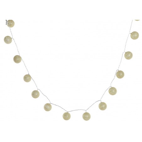 GUIRNALDA BOLAS LED DORADO 150CM