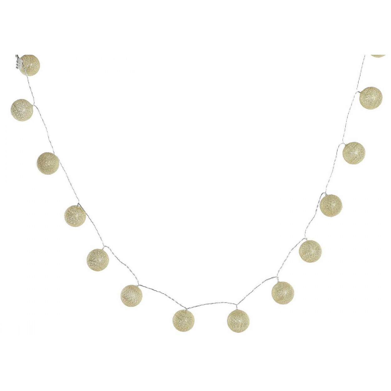 GUIRNALDA BOLAS LED DORADO 150CM