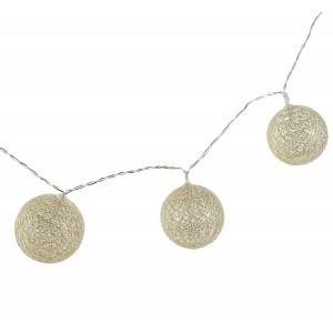 GUIRNALDA BOLAS LED DORADO 150CM