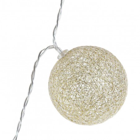 GUIRNALDA BOLAS LED DORADO 150CM