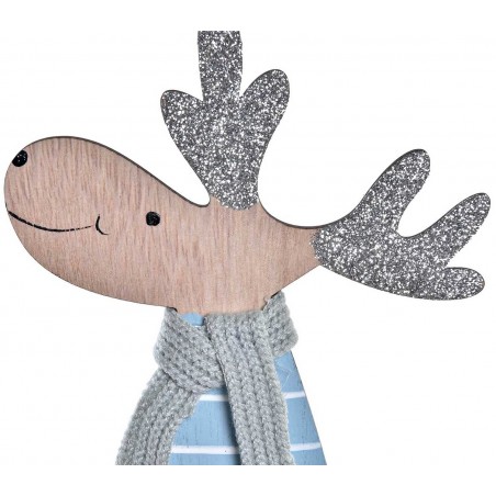 FIGURA RENO NAVIDEÑO DECORATIVA 12X4,5X24CM