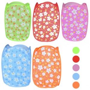 Panier de pliage vertical - Motif floral (48x25.5x25.5 cm) 