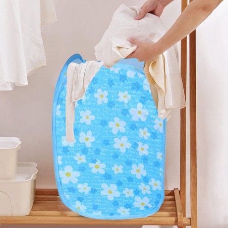 Basket folding vertical - floral Pattern (48x25.5x25.5 cm) 