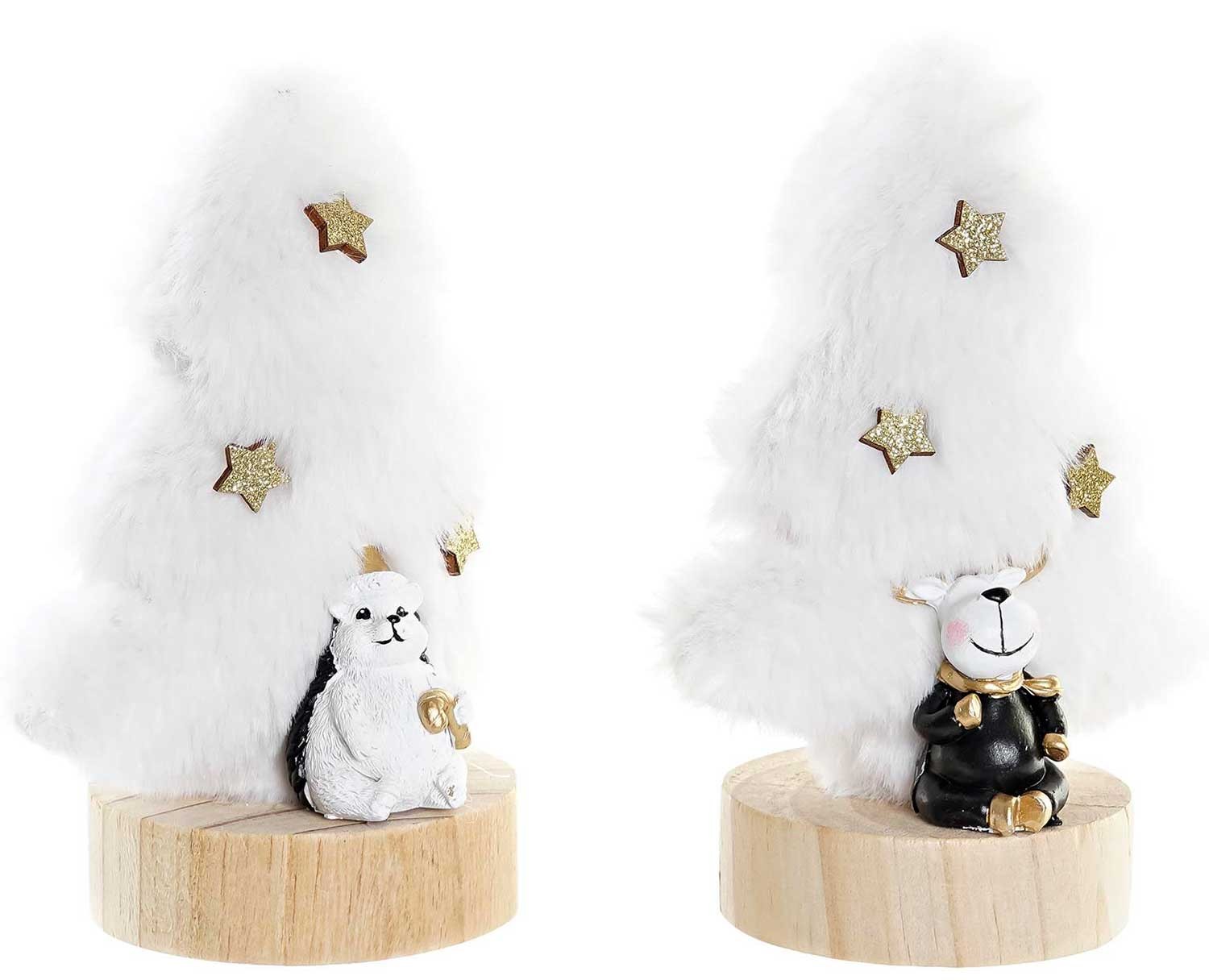 FIGURA NAVIDEÁ ÁRBOL ESTRELLAS 12X8X15,5CM