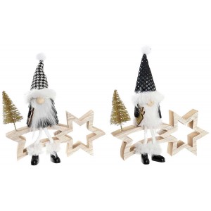 FIGURA ESTRELLA FUGAZ CON PAPA NOEL 18X6X19CM