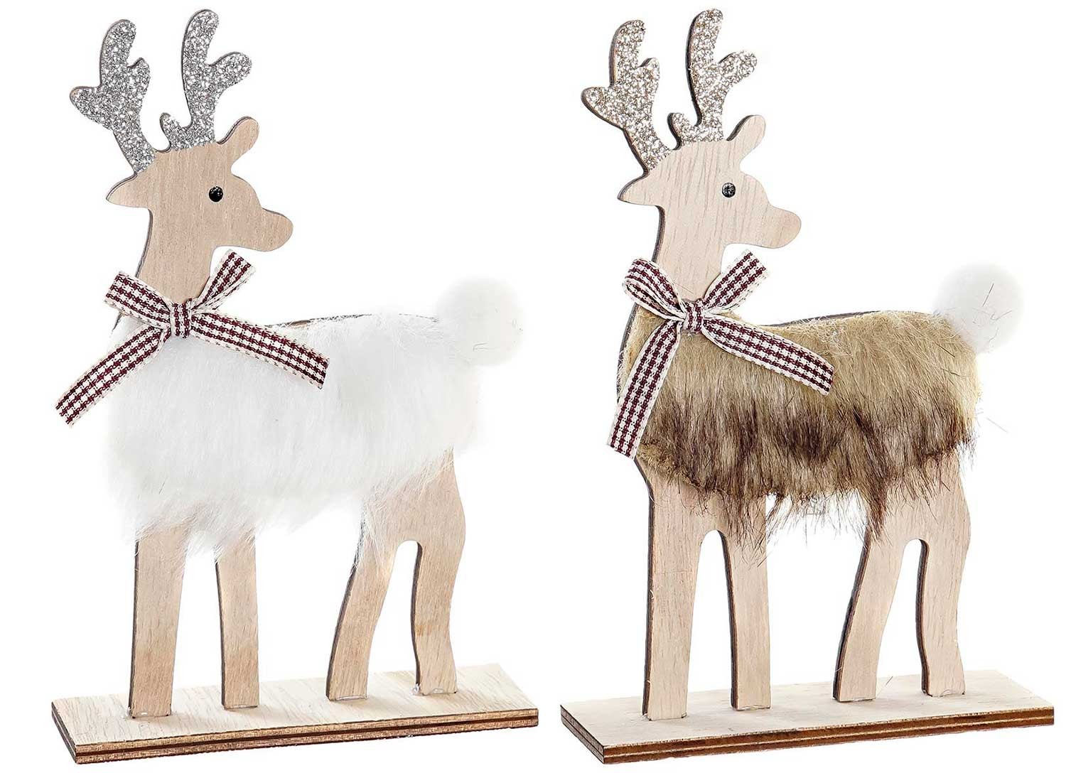 FIGURA NAVIDAD RENO LAZO 10X4X15CM