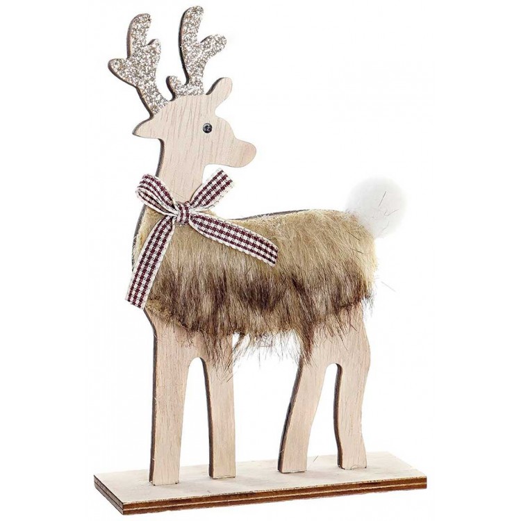 FIGURA NAVIDAD RENO LAZO 10X4X15CM