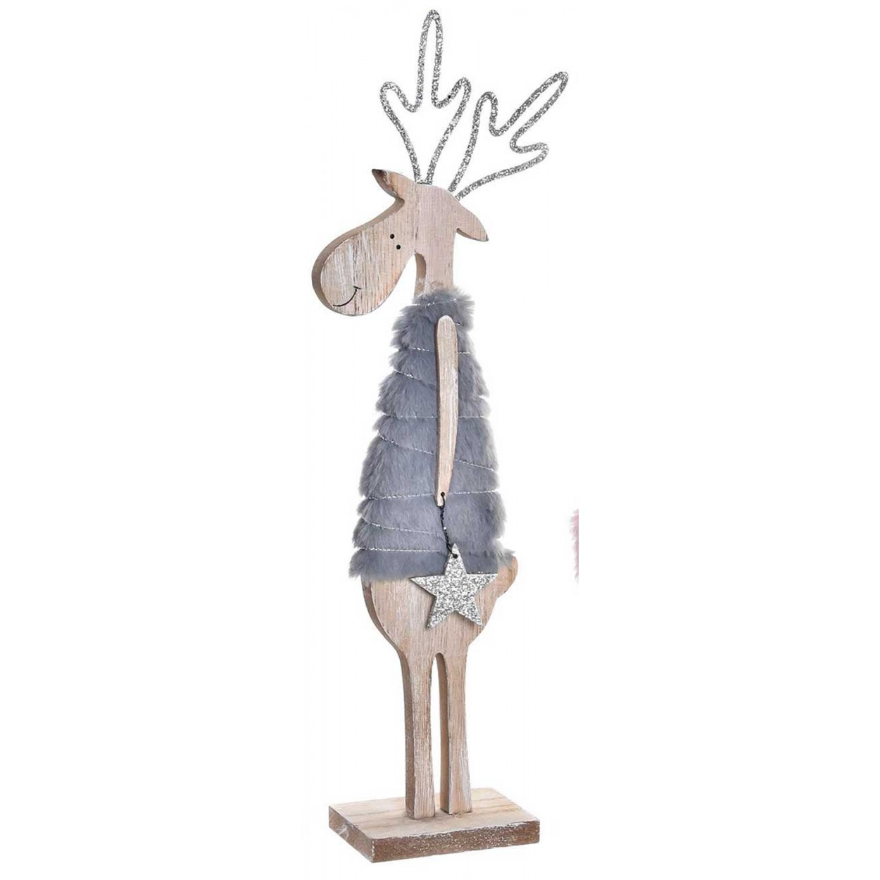 FIGURA RENO NAVIDEÑO DECORATIVO 9,5X4,5X30CM