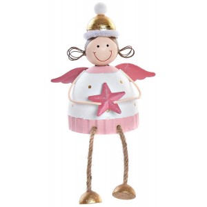 FIGURA HADA NAVIDEÑO DECORATIVO 9X6,5X11CM