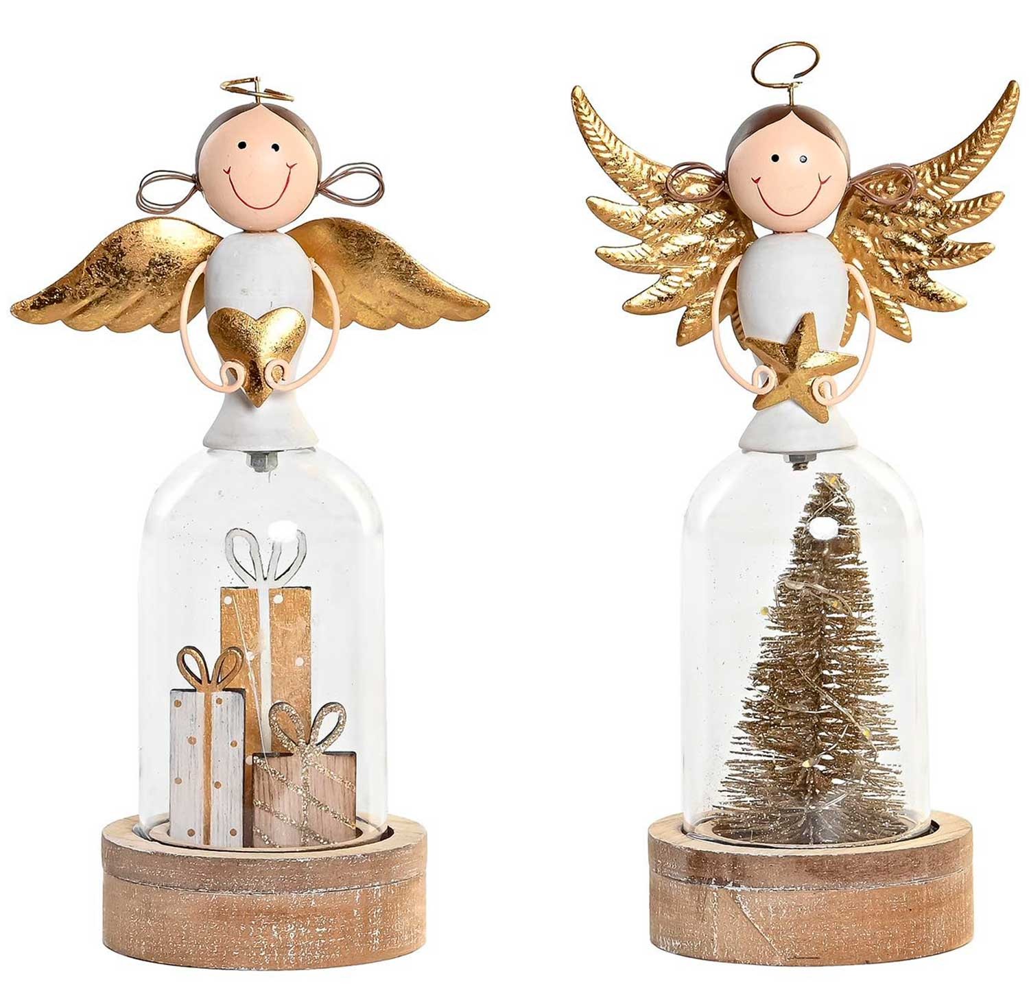 FIGURA NAVIDEÑA ÁNGEL LED 12X9X24CM
