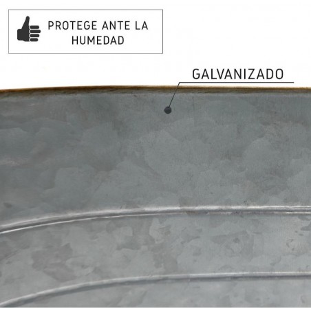 MACETERO BLANCO DE METAL "FLOWERS & GARDEN"