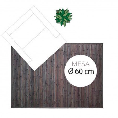 ALFOMBRA DE BAMBÚ GRIS OSCURO KELLA 170X120CM
