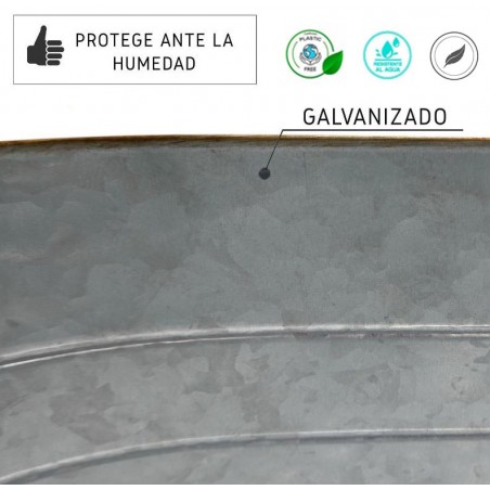 MACETERO VINTAGE BLANCO DE METAL