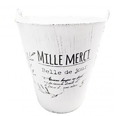 MACETERO CUBO VINTAGE "MERCI"