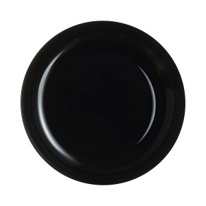 PLATO LLANO NEGRO 25 CM