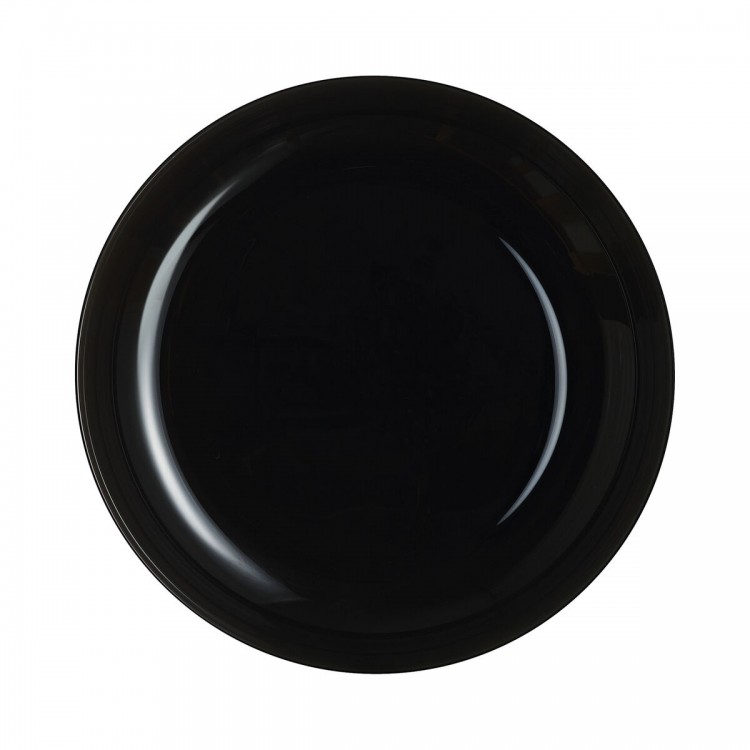 PLATO LLANO NEGRO Ø25 CM