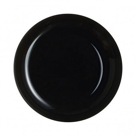 PLATO LLANO NEGRO Ø25 CM