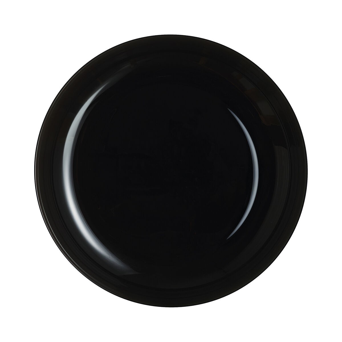 PLATO LLANO NEGRO 25 CM
