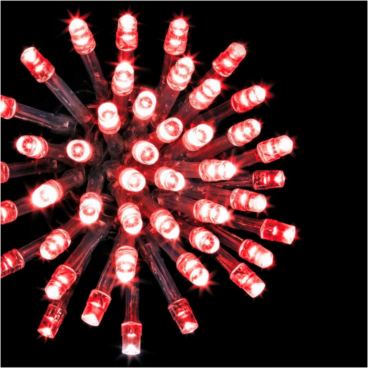 GUIRNALDA DE LUCES LED EXTERIOR ROJAS 10M