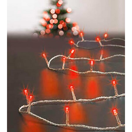 GUIRNALDA DE LUCES LED EXTERIOR ROJAS 10M