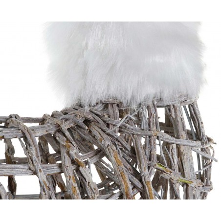 RENO NAVIDEÑO DECORATIVO LED MIMBRE 60CM BLANCO