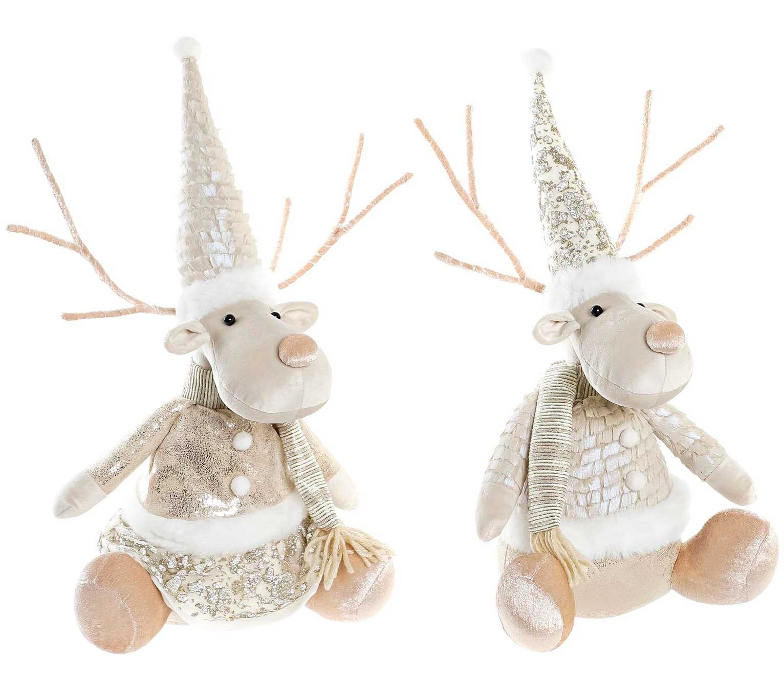 RENO FIGURA DECORATIVA NAVIDAD DORADO ORIGINAL 19X18X38CM