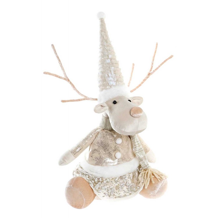 RENO FIGURA DECORATIVA NAVIDAD DORADO ORIGINAL 19X18X38CM