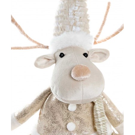 RENO FIGURA DECORATIVA NAVIDAD DORADO ORIGINAL 19X18X38CM