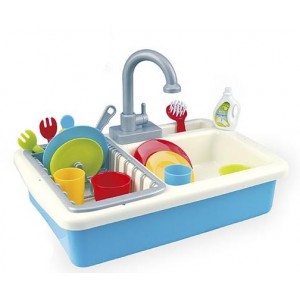 Fregadero Juguete Infantil para Niños, Contiene 20 Piezas. Original/Divertido 400x100x280 mm.-Hogarymas-