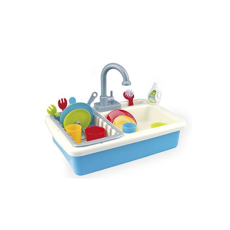 Fregadero Juguete Infantil para Niños, Contiene 20 Piezas. Original/Divertido 400x100x280 mm.-Hogarymas-
