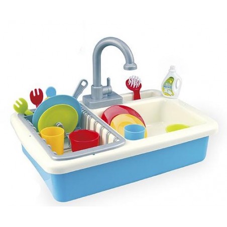 Fregadero Juguete Infantil para Niños, Contiene 20 Piezas. Original/Divertido 400x100x280 mm.-Hogarymas-