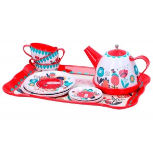 SET DE TÉ METÁLICO JUGUETE INFANTIL RED FLOWER