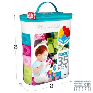 KIT BOLSA DE PIEZAS DE CONSTRUCCIÓN MULTICOLOR