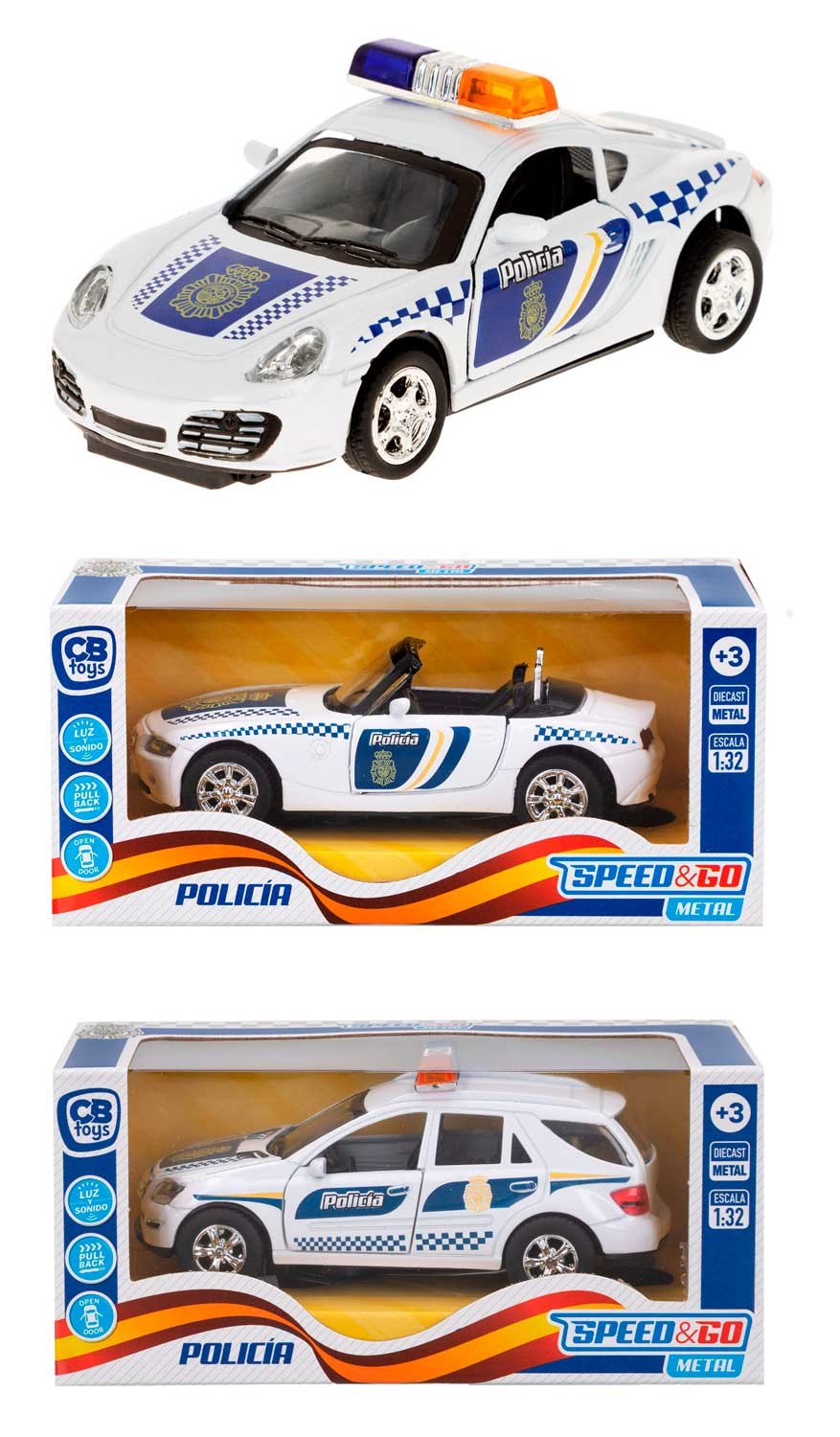 COCHE JUGUETE METÁLICO POLICIA