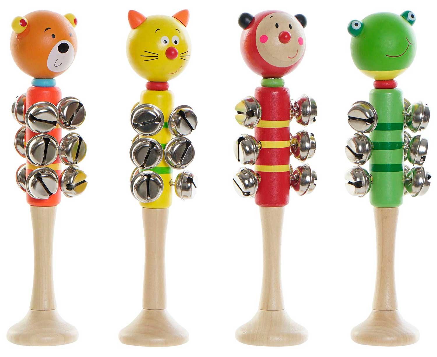 JUEGO INFANTIL MADERA CASCABELES ANIMALES 5X5X20CM