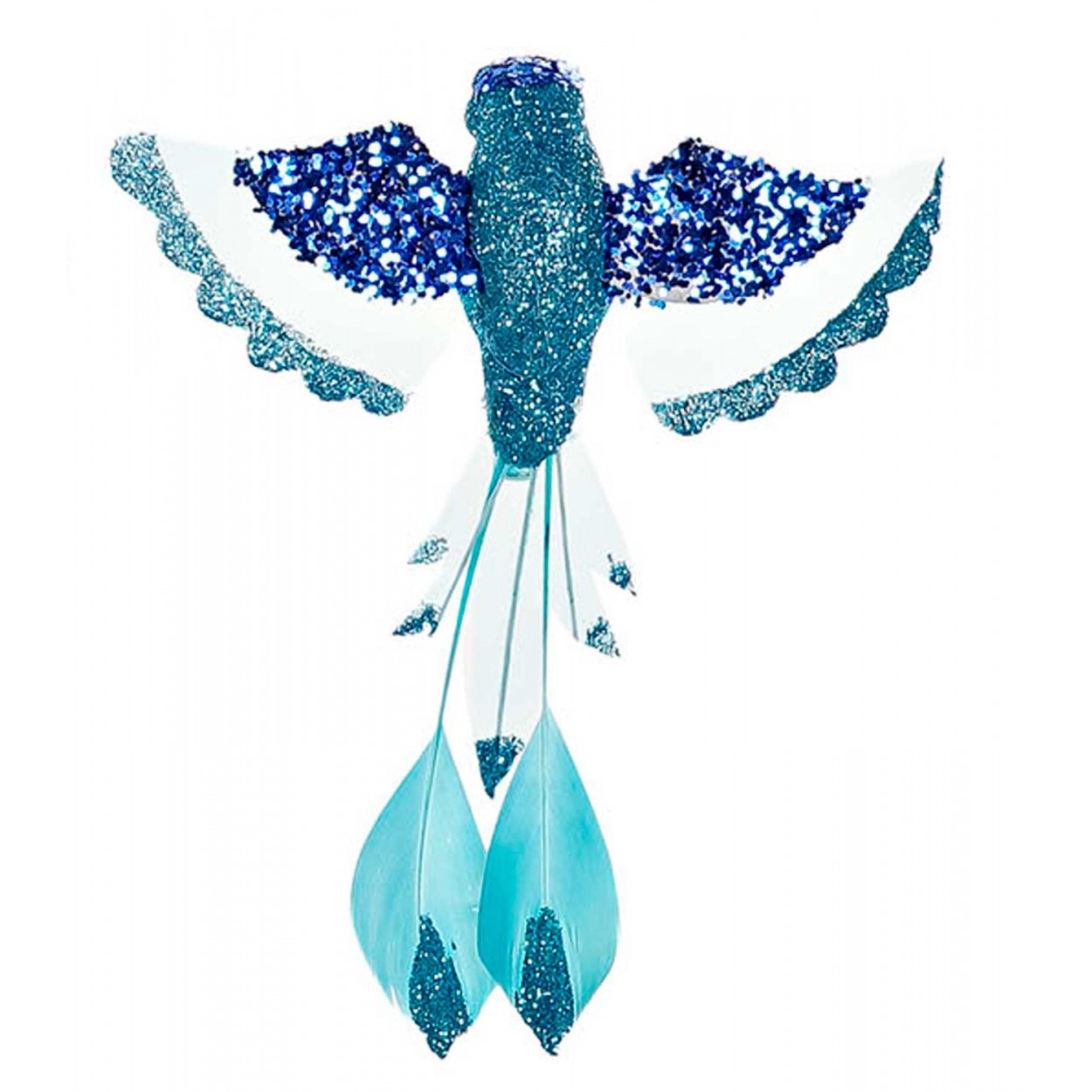 COLIBRI DECORATIVO COLGANTE PURPURINA 11X5X13CM