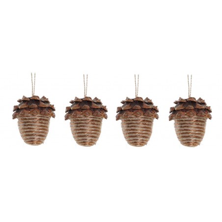 BELLOTAS DECORATIVAS COLGANTES SET 4 11X11X7CM