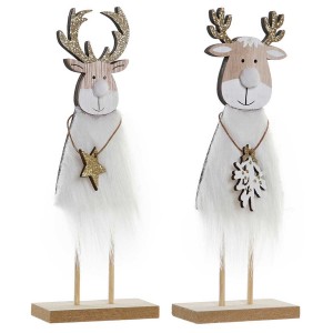FIGURA NAVIDAD RENO BLANCO...