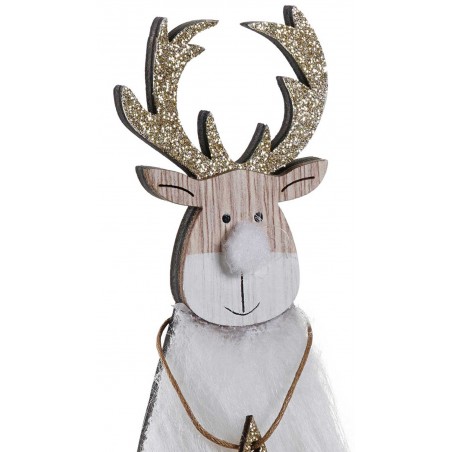 FIGURA NAVIDAD RENO BLANCO 8X4X22CM