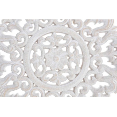 DECORACIÓN PARED RETABLO TALLADO CIRCULAR MDF FLOWER 30x30CM