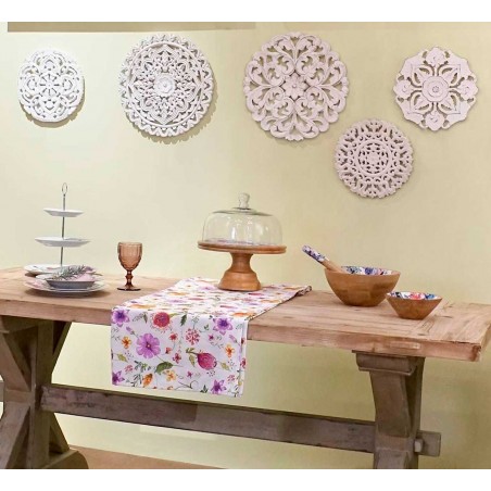 DECORACIÓN PARED RETABLO TALLADO CIRCULAR MDF MANDALA 30x30CM 1