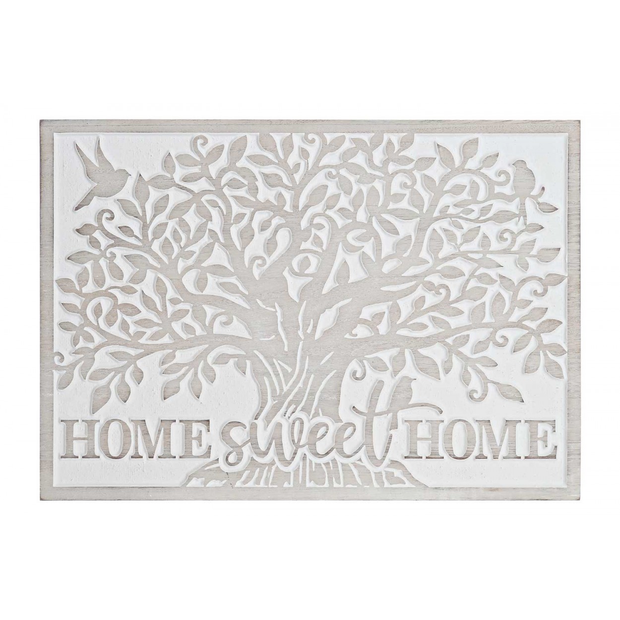 RETABLO TALLADO MADERA HOME SWEET HOME 40X28CM