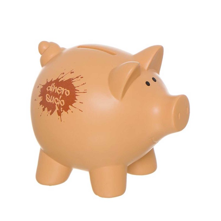 HUCHA CERDITO CERÁMICA DINERO SUCIO 14X15X12CM