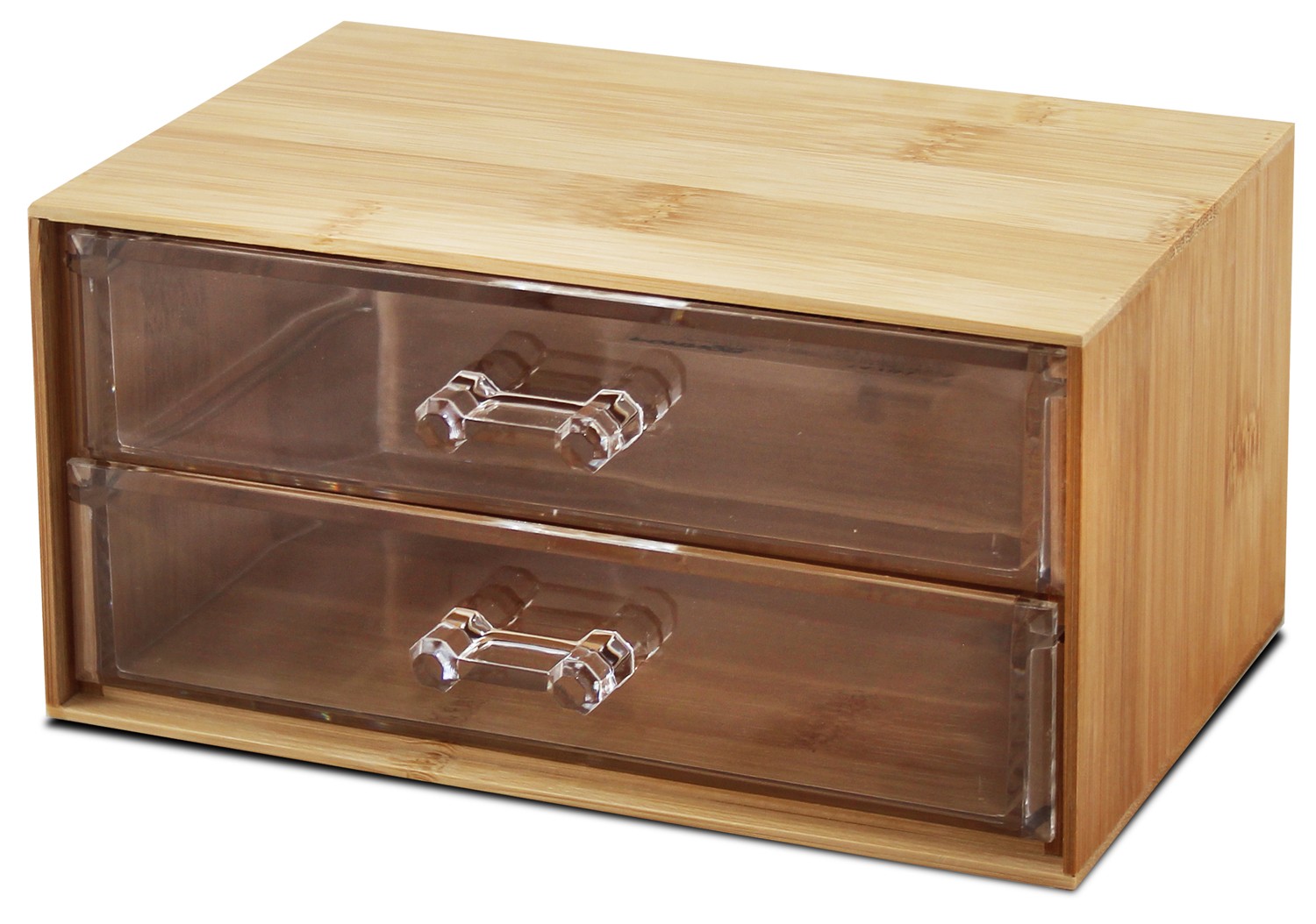 ORGANIZADOR COSMÉTICOS BAMBÚ METACRILATO DOBLE 18,8X11,4X9,1CM