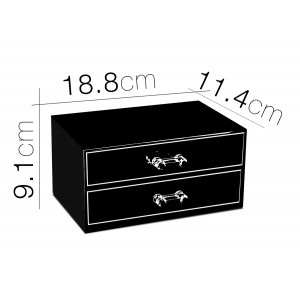 ORGANIZADOR COSMÉTICOS BAMBÚ METACRILATO DOBLE 18,8X11,4X9,1CM