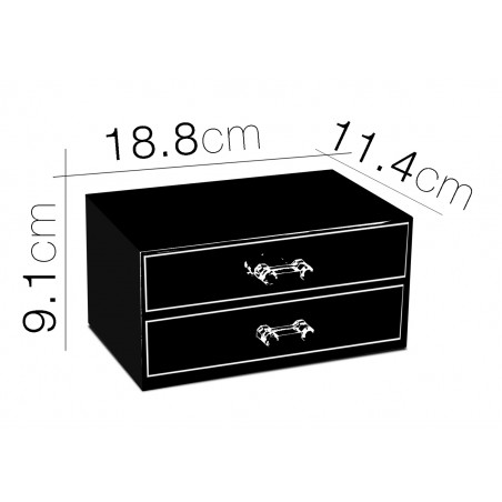 ORGANIZADOR COSMÉTICOS BAMBÚ METACRILATO DOBLE 18,8X11,4X9,1CM