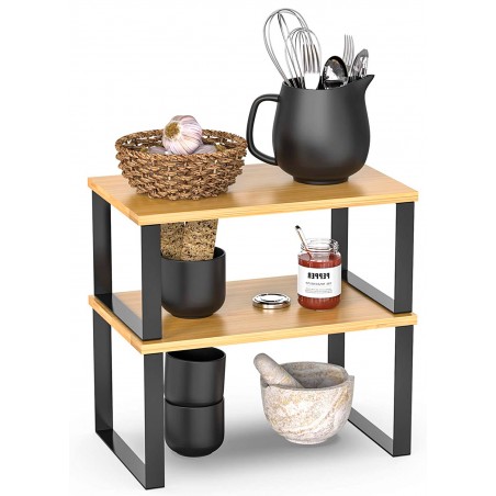 ESTANTE ORGANIZADOR COCINA BAMBÚ NATUR APILABLE SET 2