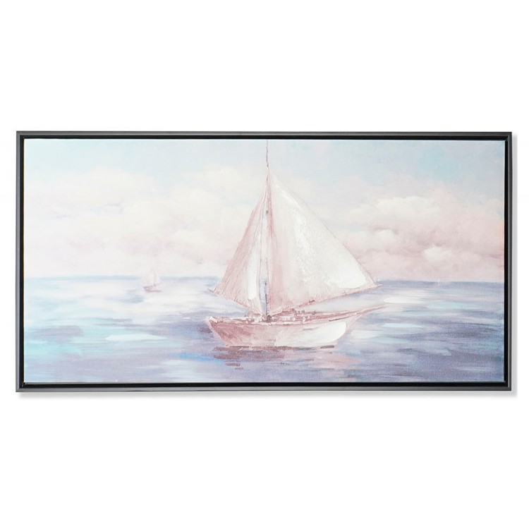 CUADRO LIENZO DECORATIVO VELERO 43X3,5X83CM